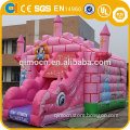 Super palace Inflatable pink Castle for girls , Princess Inflatable bounce house with Slides